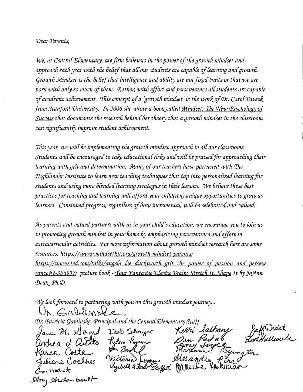 parent letter