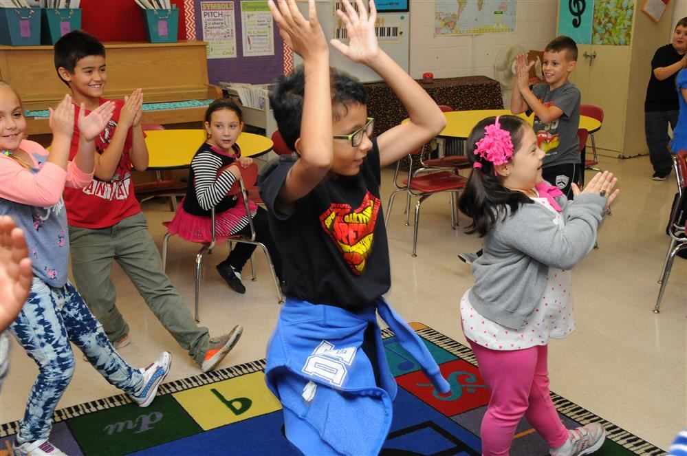 music students dancing